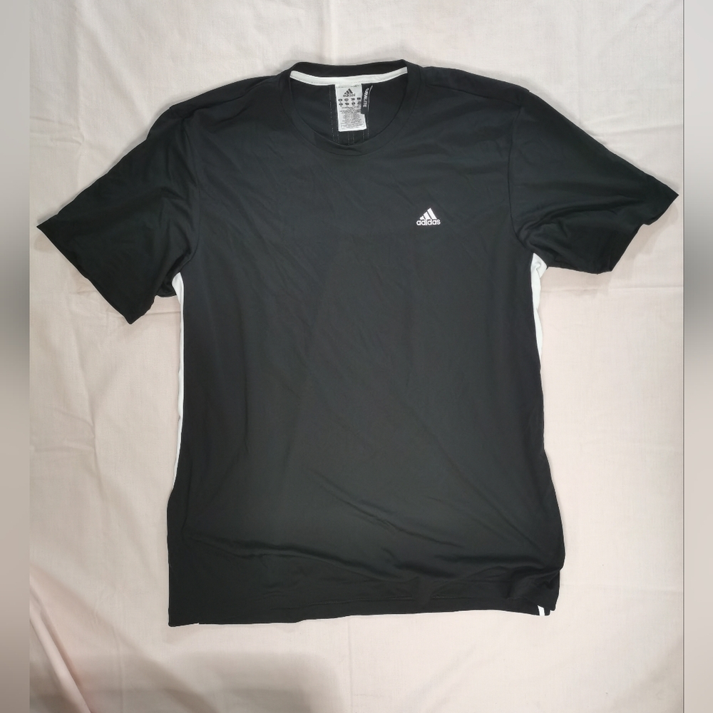 Adidas Men's Black & White Climalite Short Sleeve T-Shirt XL
